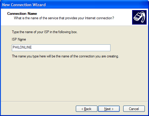 Make New Connection Window - Properties