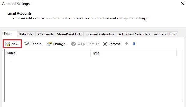 Configuring Microsoft Office Outlook 2019